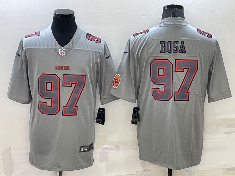 Men's San Francisco 49ers Nick Bosa #97 Gray Atmosphere Jersey